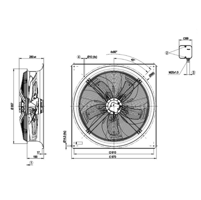 Imagem de Motor Axial 800mm  3F W6D800-GF05-03 Ebmpapst