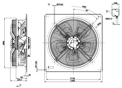 Imagem de Motor Axial 630mm  3F W4D630-GF03-03 Ebmpapst