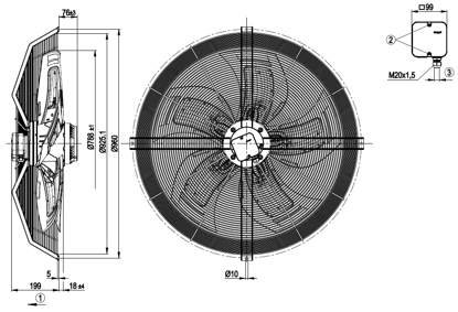 Imagem de Motor Axial 800mm  3F S6D800-AF05-03 Ebmpapst