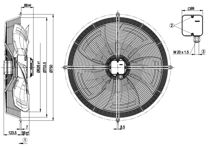 Imagem de Motor Axial 630mm  3F S6D630-AN09-03 Ebmpapst