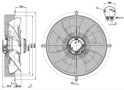 Imagem de Motor Axial 450mm  3F S4D450-AO18-74 Ebmpapst