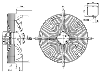 Imagem de Motor Axial 400mm  3F S4D400-AP20-44 Ebmpapst