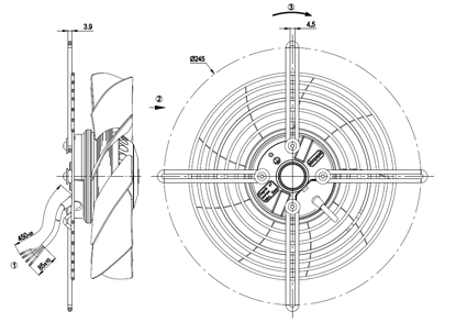 Imagem de Motor Axial 200mm 1F S2E200-BI38-01 Ebmpapst