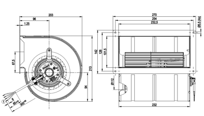 Imagem de Motor Centrífugo 133mm 1F D4E133-DA01-51 Ebmpapst