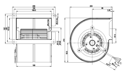 Imagem de Motor Centrífugo 133mm 1F D2E133-CF01-60 Ebmpapst