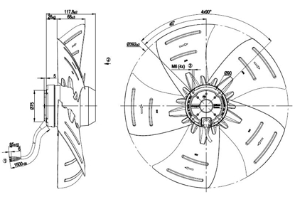 Imagem de Motor Axial 400mm  1F A4E400-AP02-14 Ebmpapst