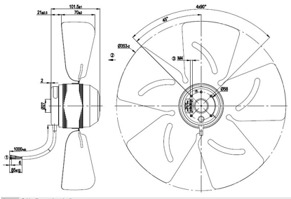 Imagem de Motor Axial 350mm  1F A4E350-AA06-53 Ebmpapst