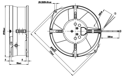 Imagem de Motor Axial 130mm 230v 1F W2S130-AA03-87 Ebmpapst