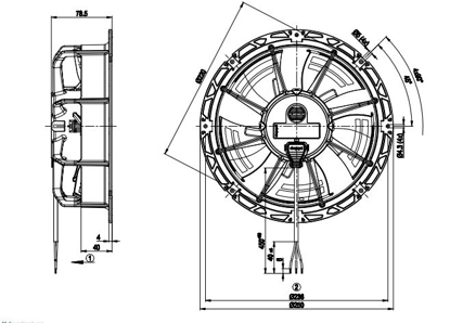 Imagem de Motor Axial 200mm  230v 1F W1G200-EC91-45 Ebmpapst