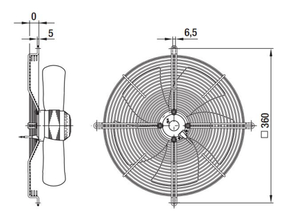 Imagem de Motor Axial 300mm  Com Grade 1F S2E300-BP02-31 Ebmpapst