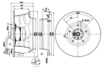 Imagem de Motor Radial 310mm Monofásico R4E310-AS06-01 Ebmpapst