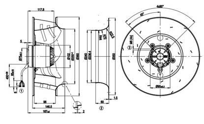 Imagem de Motor Radial 355mm Trifásico 400v  R4D355-AH11-05 Ebmpapst