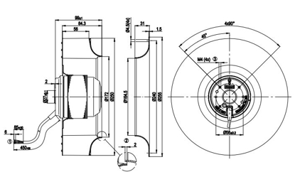 Imagem de Motor Radial 250mm Monofásico R2E250-AS47-09 Ebmpapst