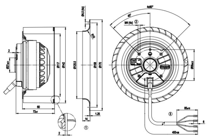 Imagem de Motor Radial 140mm Monofásico R2E140-AS77-05 Ebmpapst