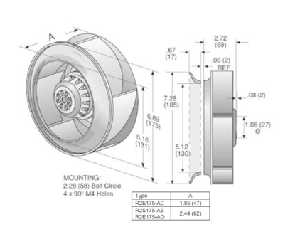 Imagem de Motor Radial 175mm Monofásico R2E175-AC77-15 Ebmpapst