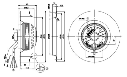 Imagem de Motor Radial 175mm Monofásico R2E175-AC91-05 Ebmpapst