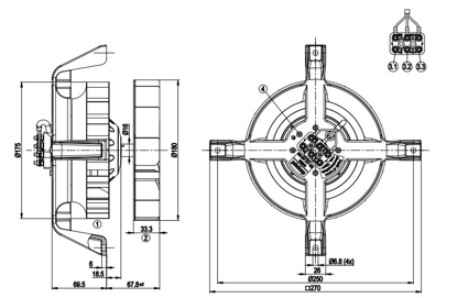 Imagem de Ventilador Para Circulação de Ar Quente 220v Monofásico R2E180-AH05-06 Ebmpapst