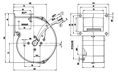 Imagem de Motor Centrífugo 108mm 1F G2E108-AA01-01 Ebmpapst