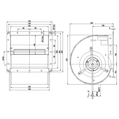 Imagem de Motor Centrífugo 225mm 1F D4E225-CC01-02 Ebmpapst