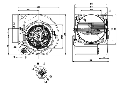 Imagem de Motor Centrífugo 146mm  1F D2E146-HS97-01 Ebmpapst