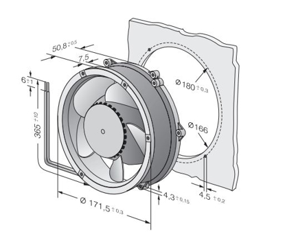 Imagem de Ventilador Diagonal Compacto DV 6224 Ebmpapst