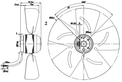 Imagem de Motor Axial 350mm 1F A4E350-AA06-01 Ebmpapst