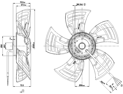 Imagem de Motor Axial 300mm  3F A4D300-AS34-01 Ebmpapst