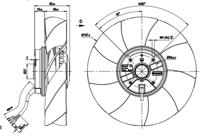 Imagem de Motor Axial 200mm  1F A2E200-AI38-01 Ebmpapst