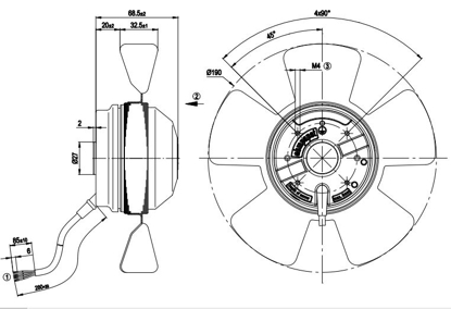 Imagem de Motor Axial 200mm  1F A2E200-AF05-15 Ebmpapst