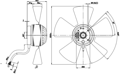 Imagem de Motor Axial 250mm Sem Grade 3F A2D250-AA02-01 Ebmpapst