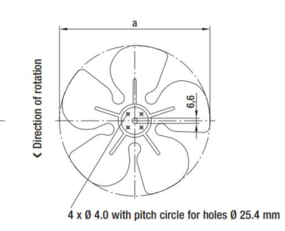 Imagem de Helice de Aluminio 300mm 73817-2-3634 Ebmpapst