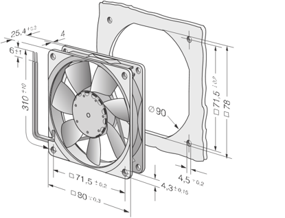 Imagem de Micro Ventilador Compacto 8414 N Ebmpapst