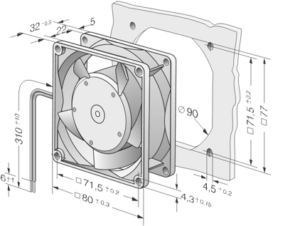 Imagem de Micro Ventilador Compacto 8314 H Ebmpapst