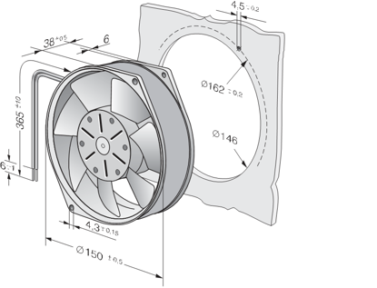 Imagem de Micro Ventilador Compacto 7112 N Ebmpapst