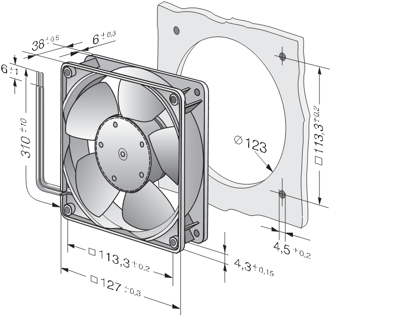 Imagem de Micro Ventilador Compacto 5218 NM Ebmpapst