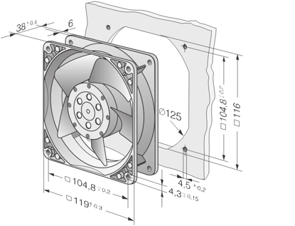 Imagem de Micro Ventilador Compacto 4656 N Ebmpapst