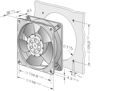 Imagem de Micro Ventilador Compacto 4656 Z Ebmpapst