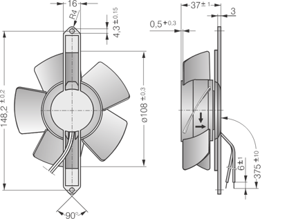 Imagem de Micro Ventilador Compacto 4656 TZ Ebmpapst